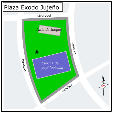 Plano de la Plaza Éxodo Jujeño