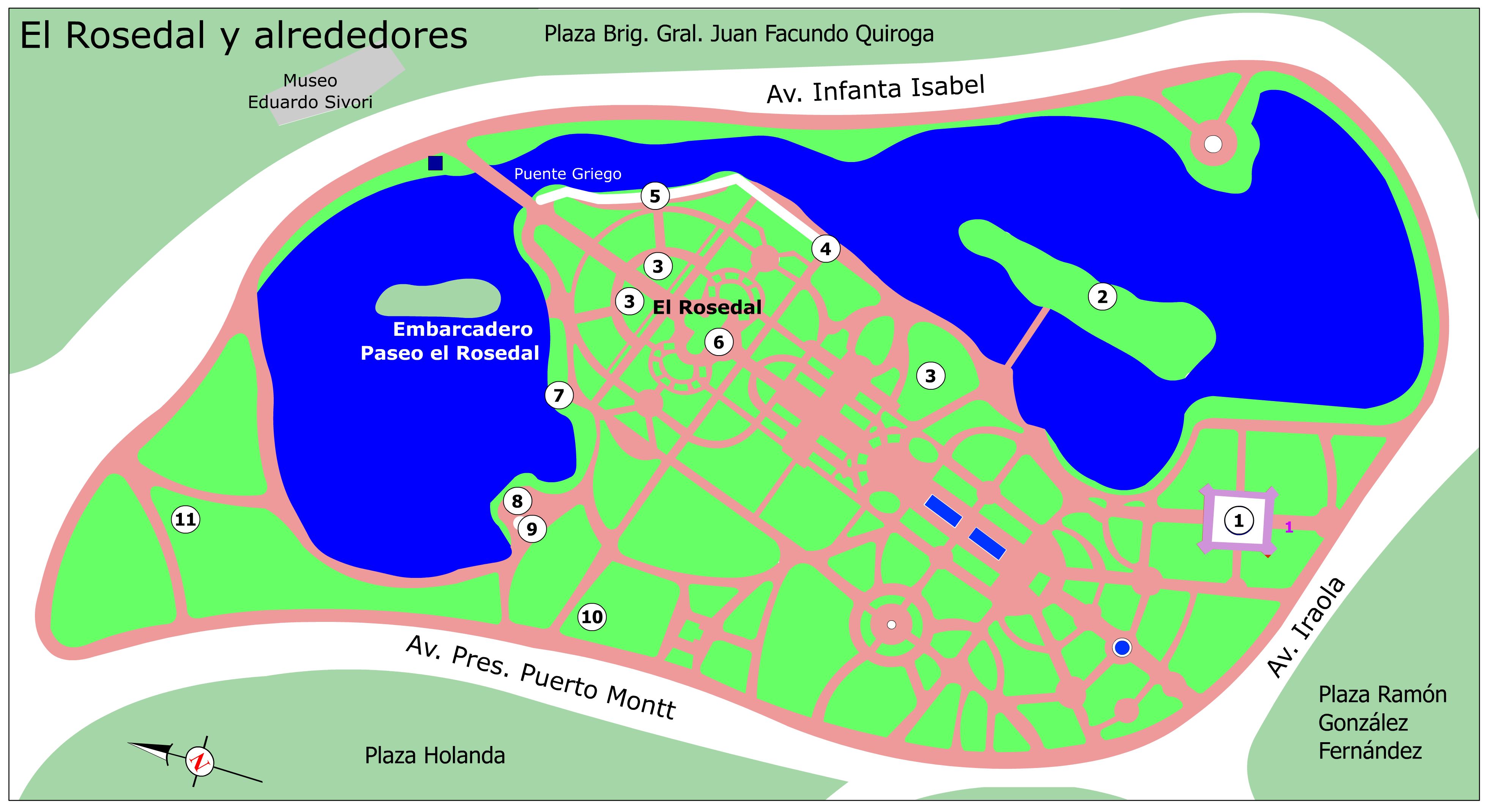 Mapa Palermo Rosedal