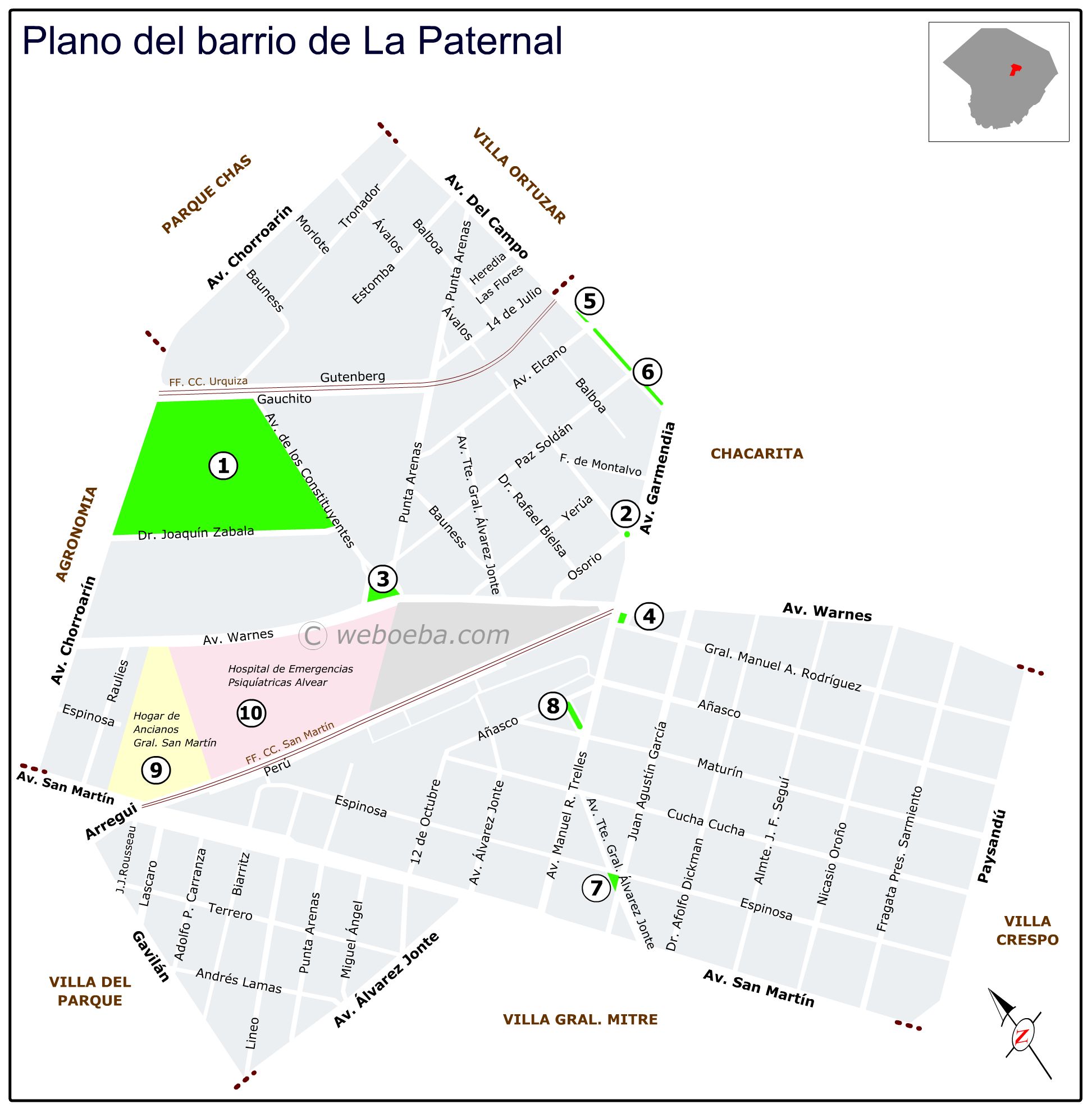 Plano de La Paternal
