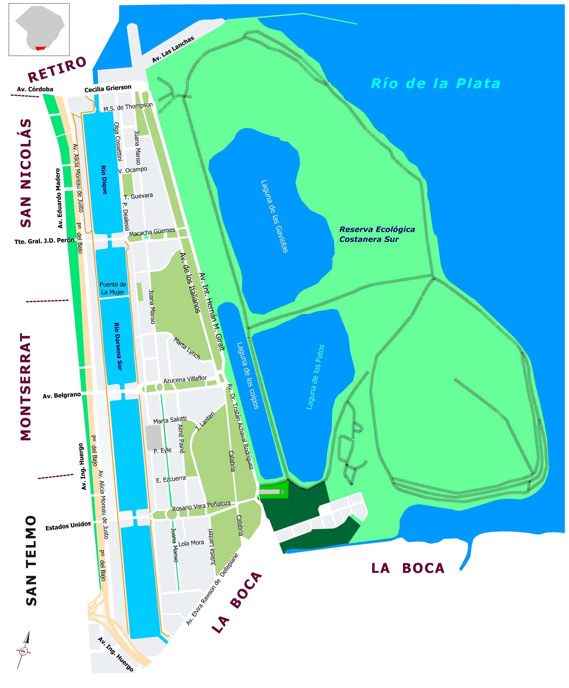 Mapa interactivo de Puerto Madero