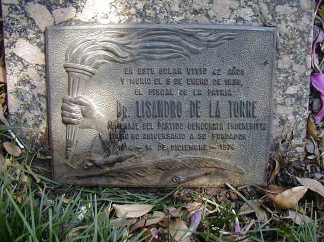Homenaje al Dr. Lisandro de la Torre