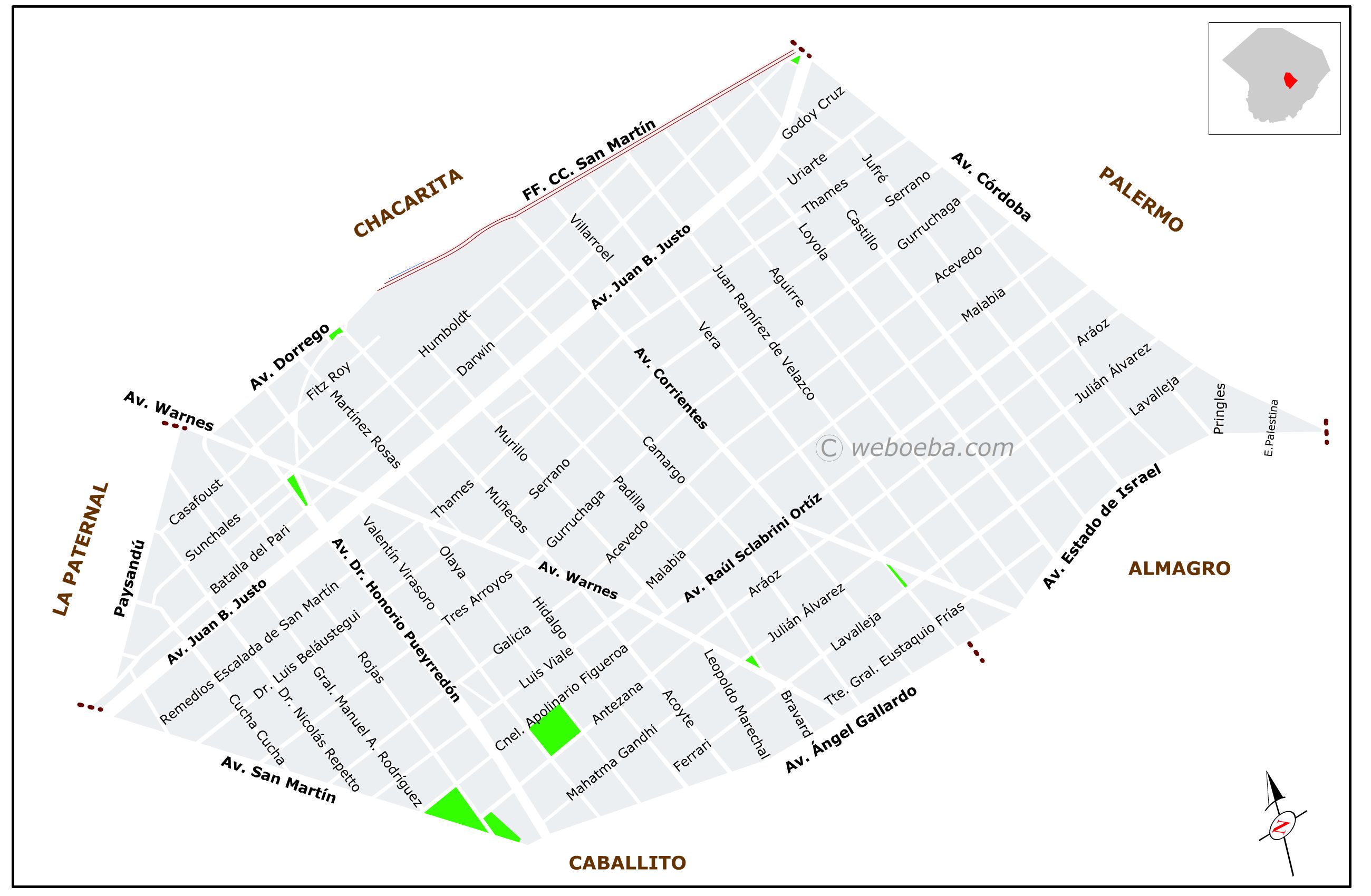 Mapa de Villa Crespo